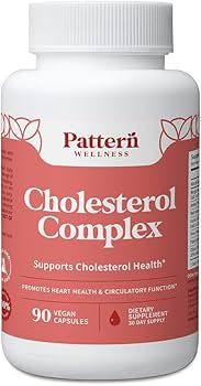 Pattern Wellness Cholesterol Complex Supplement – Supports Overall Well-Being – 3rd Party Lab Tested – 90 Vegan Capsules