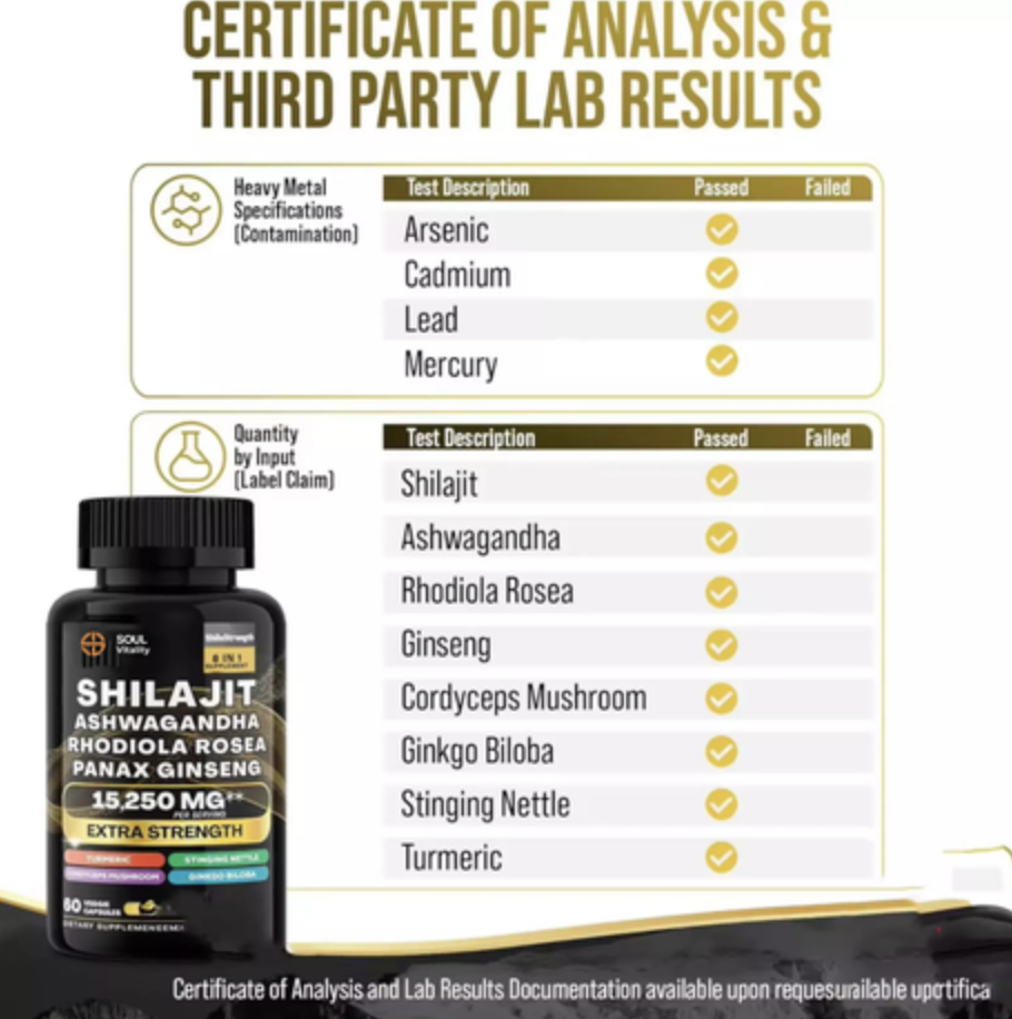 Soul Vitality All-in-1 Sea Moss, Shilajit, Ashwagandha Supplement Bundle