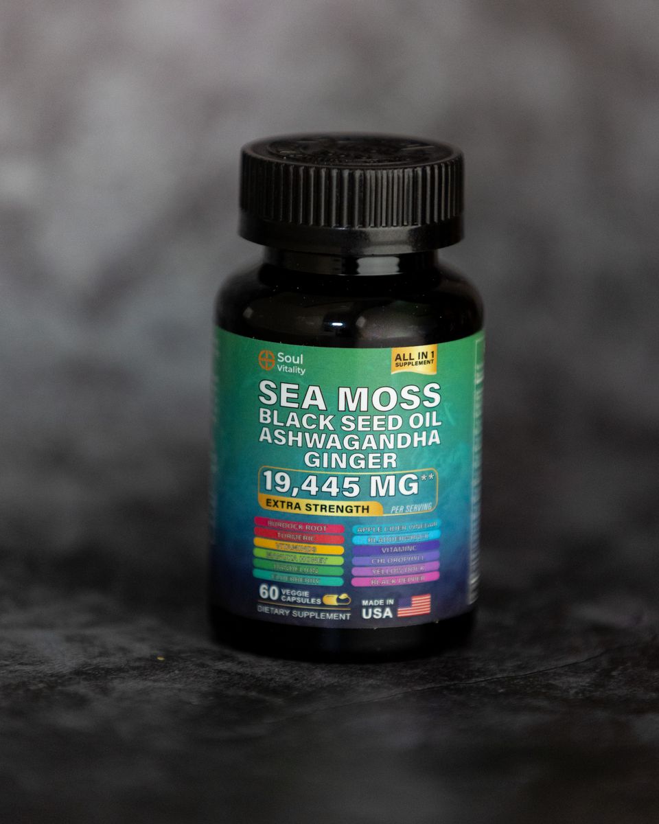 Soul Vitality All-in-1 Sea Moss, Shilajit, Ashwagandha Supplement Bundle